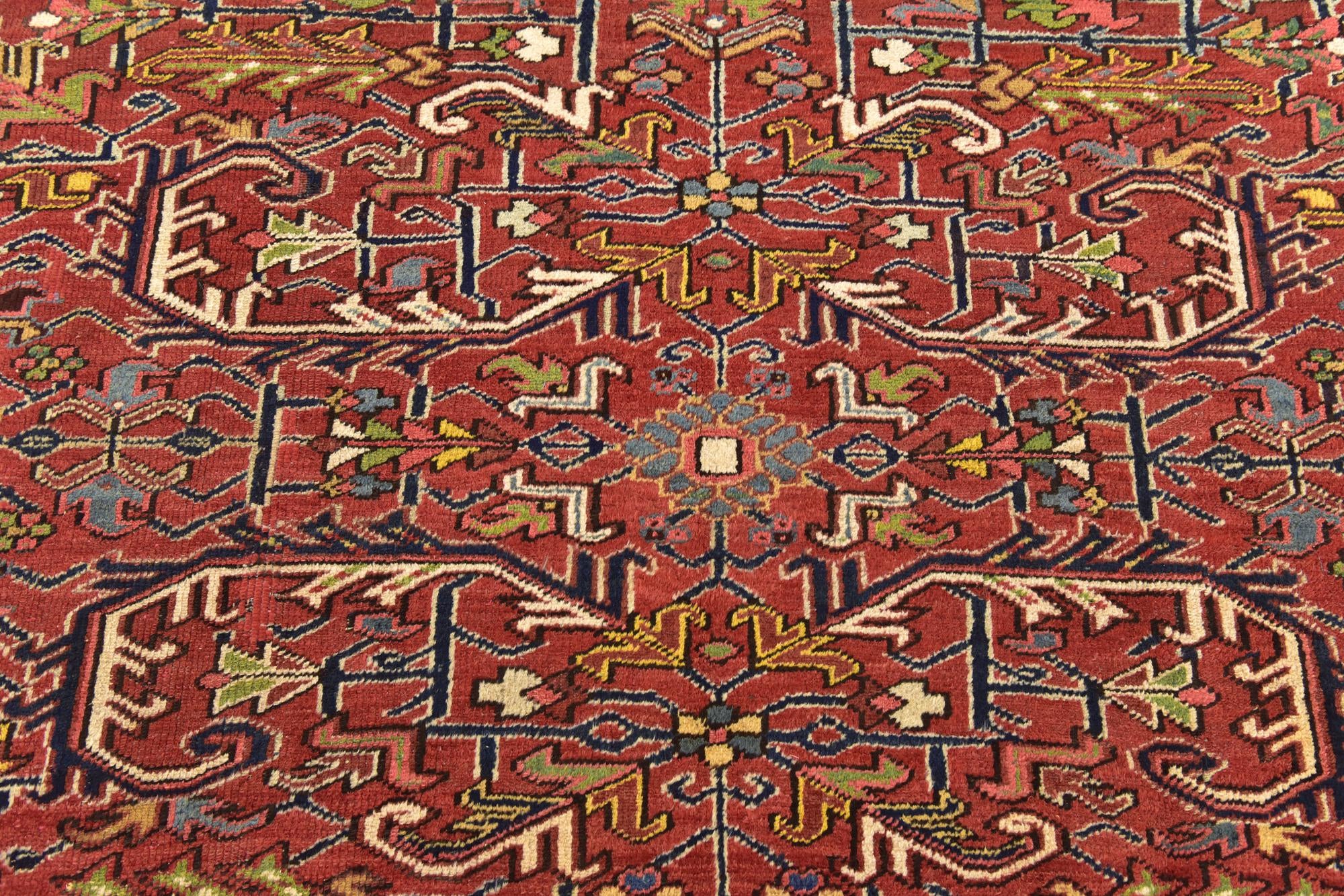 8' 2 x 11' 6 Hand Knotted Heriz Persian Wool Rug