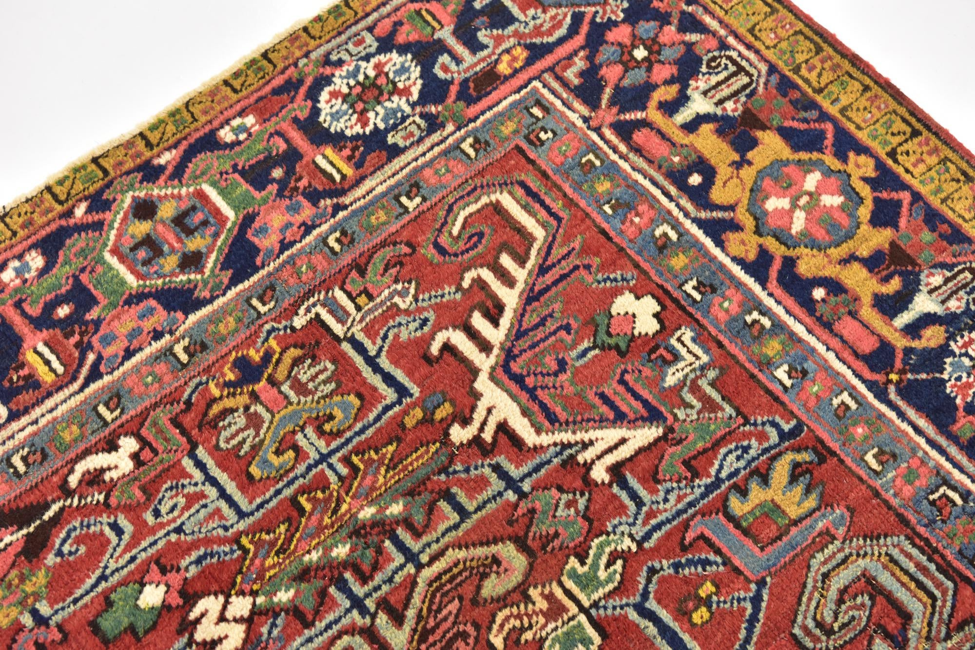 8' 2 x 11' 6 Hand Knotted Heriz Persian Wool Rug