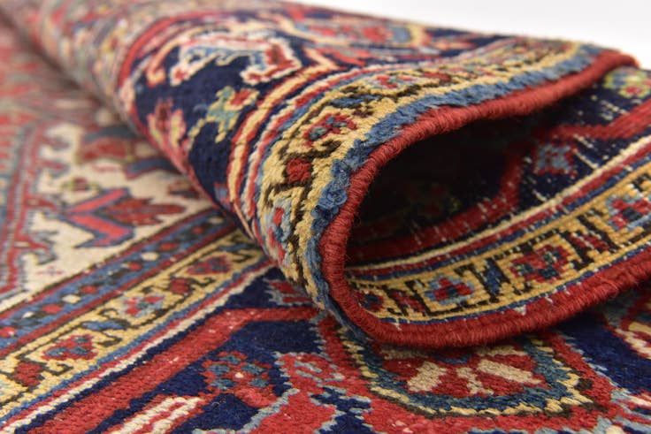 Detail image of 9' x 11' 9 Hand Knotted Heriz Persian Wool Rug