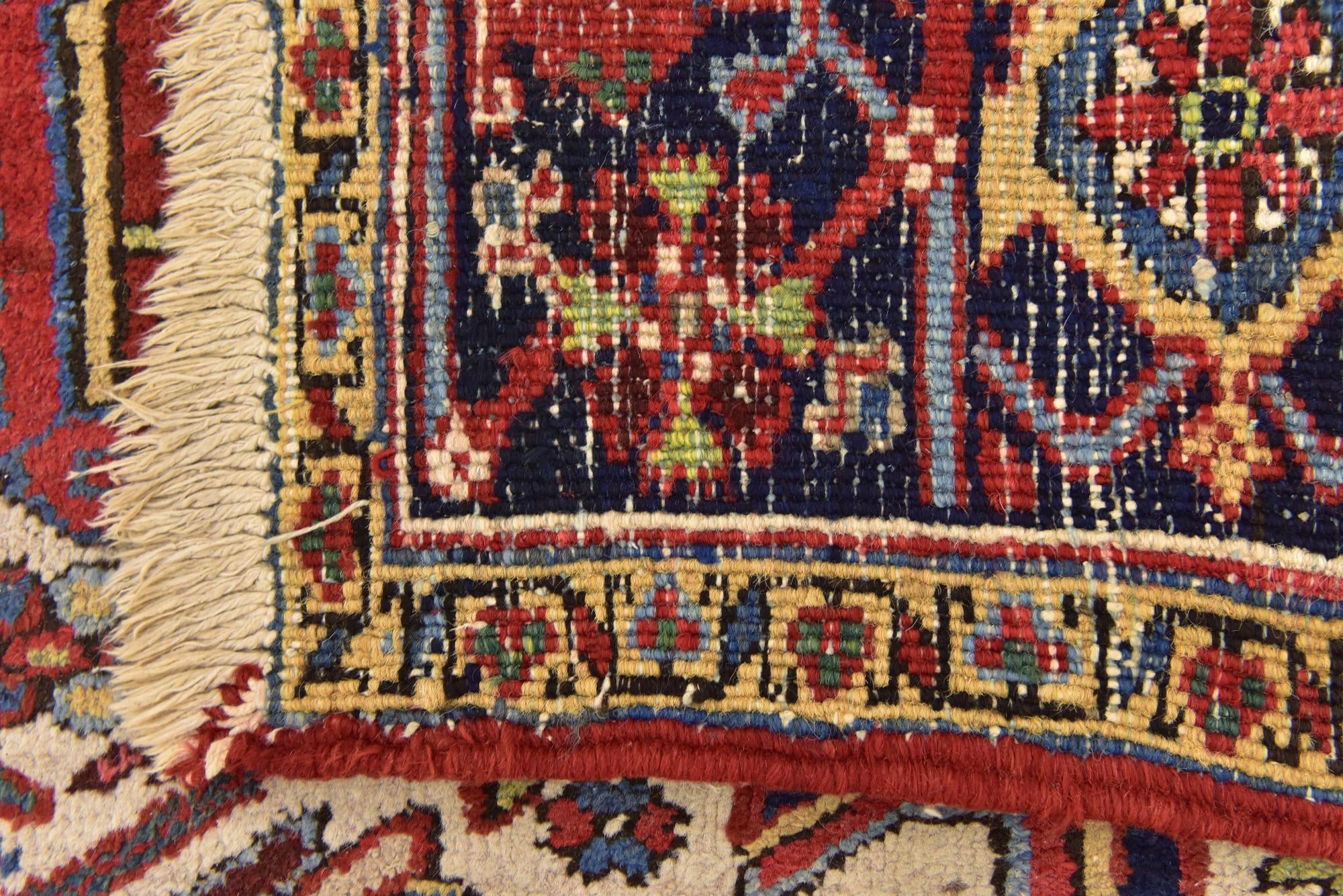 9' x 11' 9 Hand Knotted Heriz Persian Wool Rug