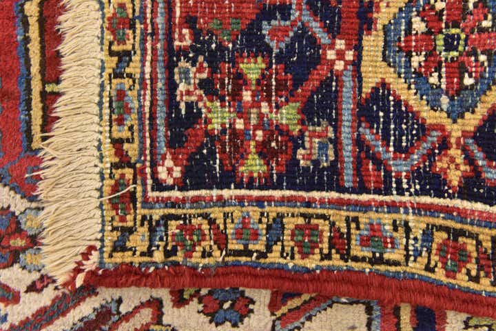 9' x 11' 9 Hand Knotted Heriz Persian Wool Rug