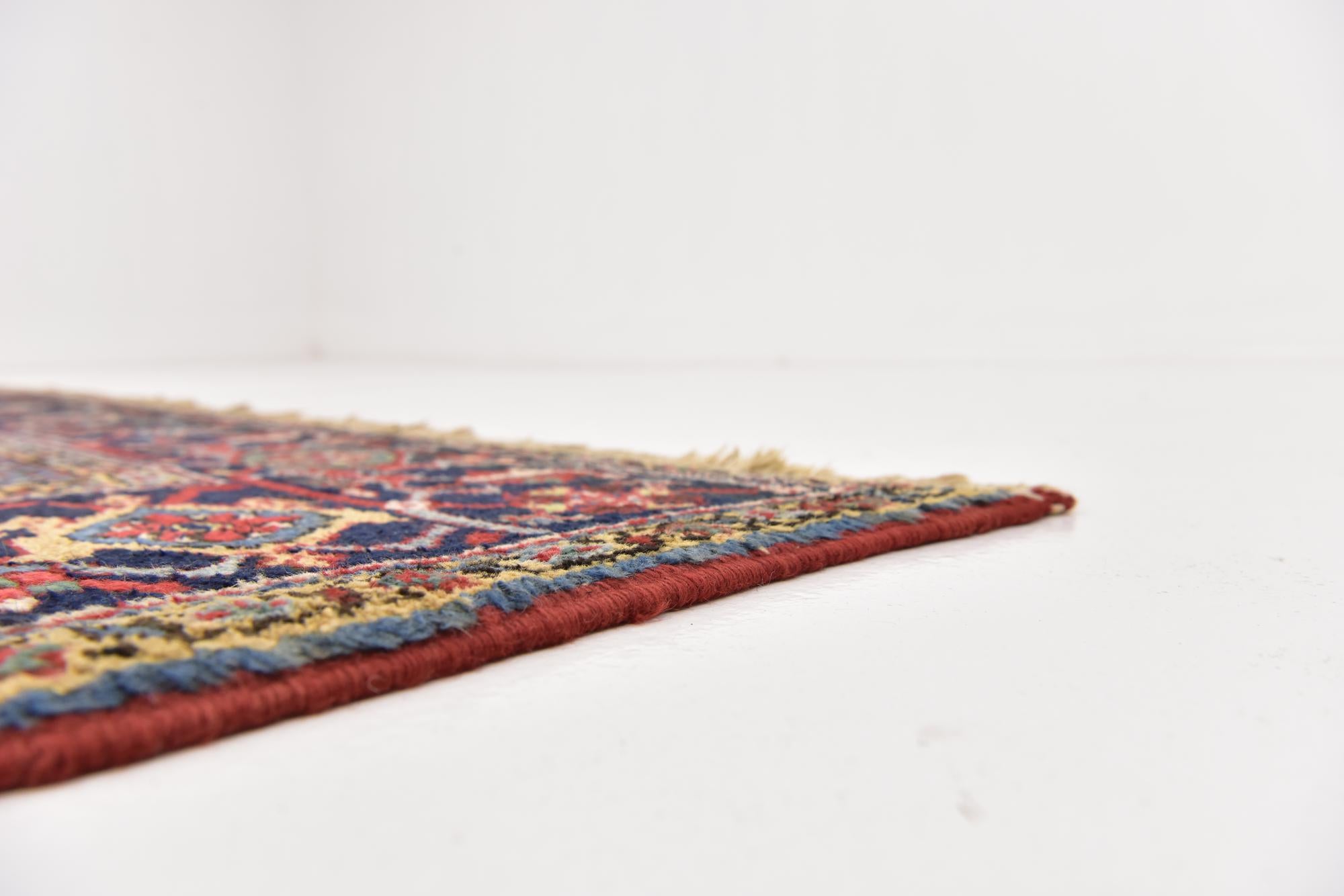 9' x 11' 9 Hand Knotted Heriz Persian Wool Rug