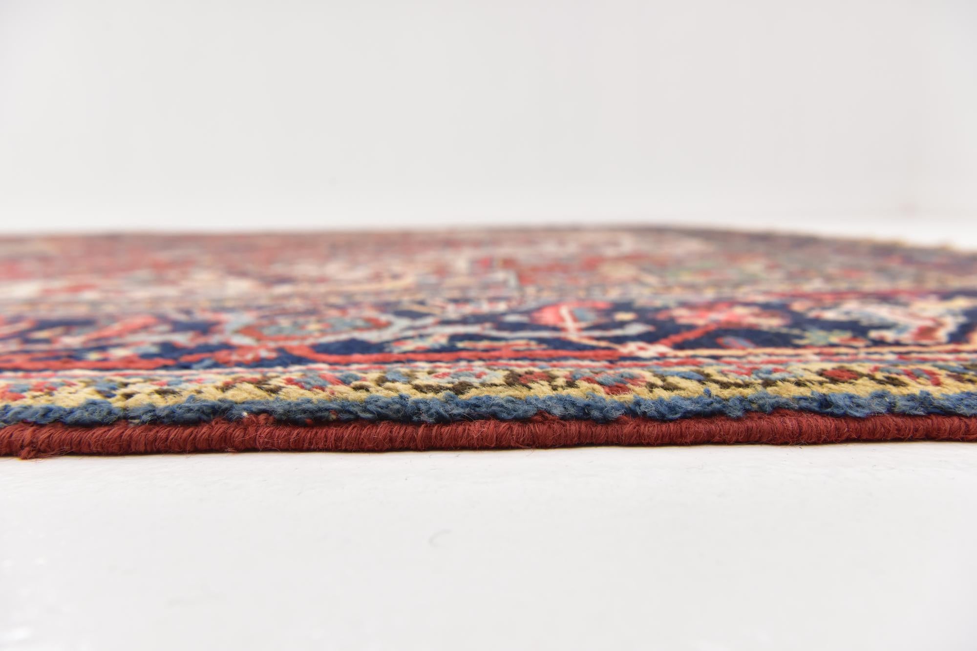 9' x 11' 9 Hand Knotted Heriz Persian Wool Rug