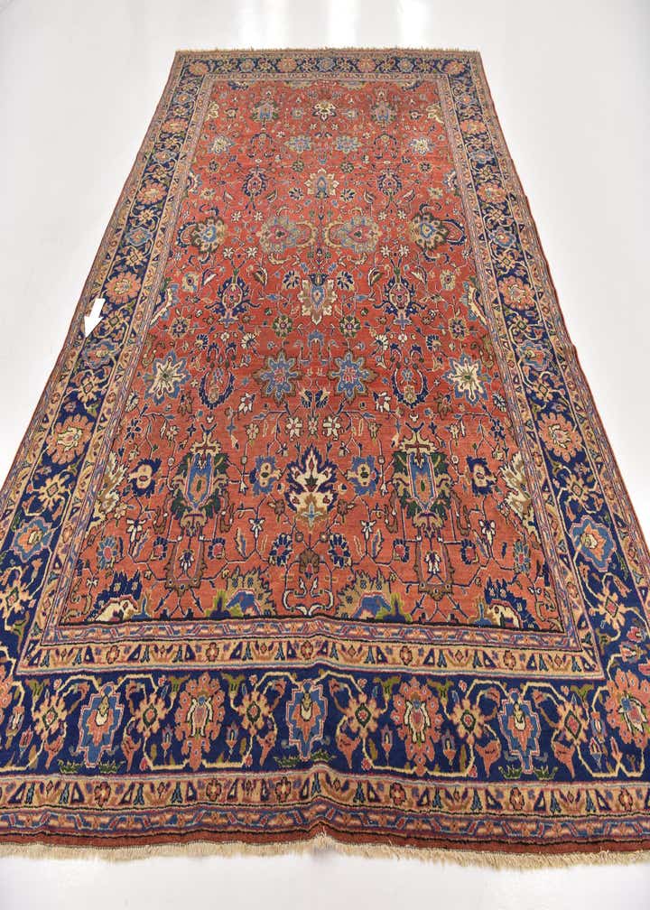 8' 7 x 11' 3 Hand Knotted Heriz Persian Wool Rug