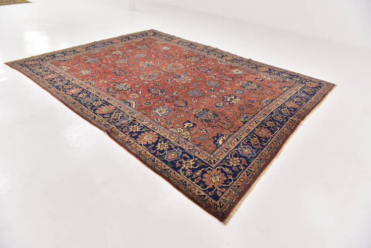 Detail image of 8' 7 x 11' 3 Hand Knotted Heriz Persian Wool Rug
