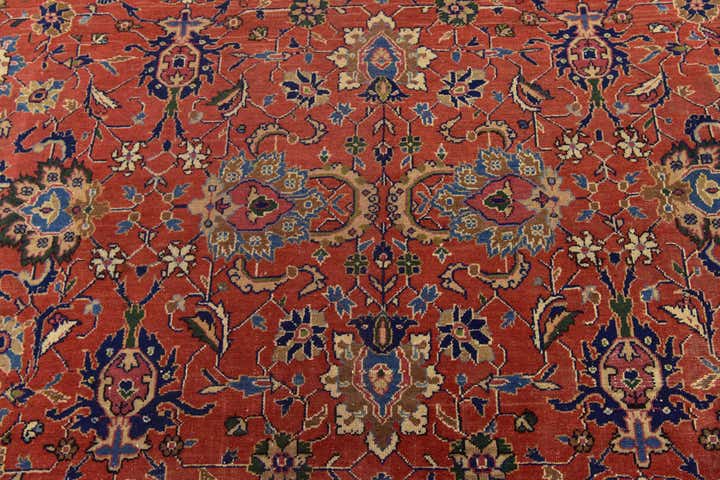 8' 7 x 11' 3 Hand Knotted Heriz Persian Wool Rug
