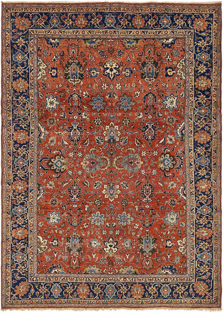8' 7 x 11' 3 Hand Knotted Heriz Persian Wool Rug