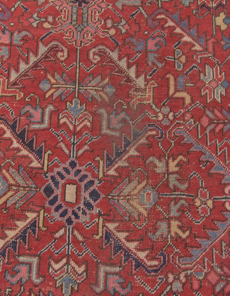 Detail image of 7' 7 x 11' Hand Knotted Heriz Persian Wool Rug