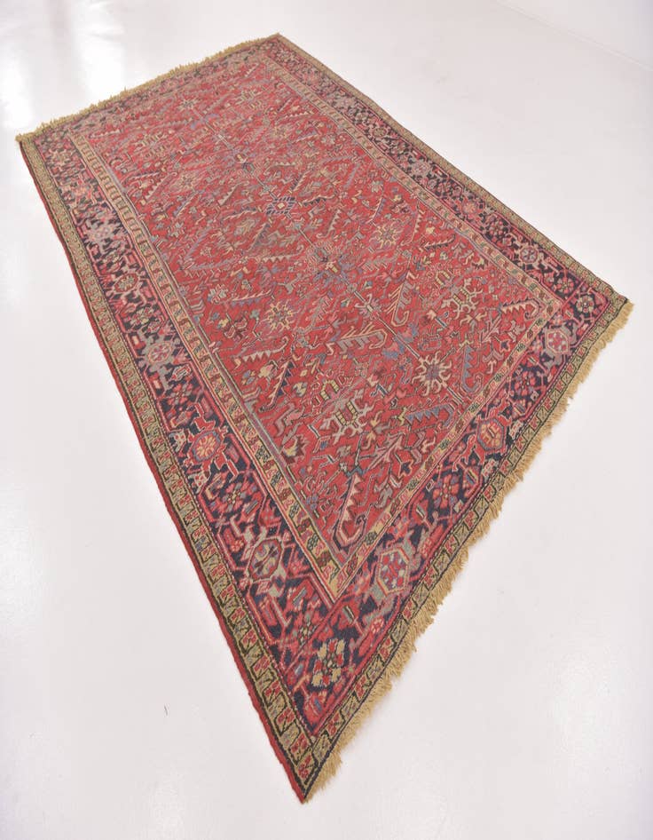 Detail image of 7' 7 x 11' Hand Knotted Heriz Persian Wool Rug