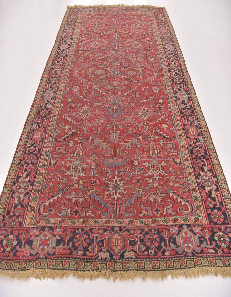 Detail image of 7' 7 x 11' Hand Knotted Heriz Persian Wool Rug