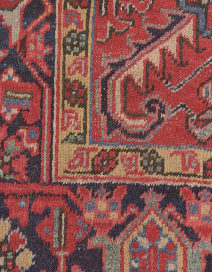 Detail image of 7' 7 x 11' Hand Knotted Heriz Persian Wool Rug