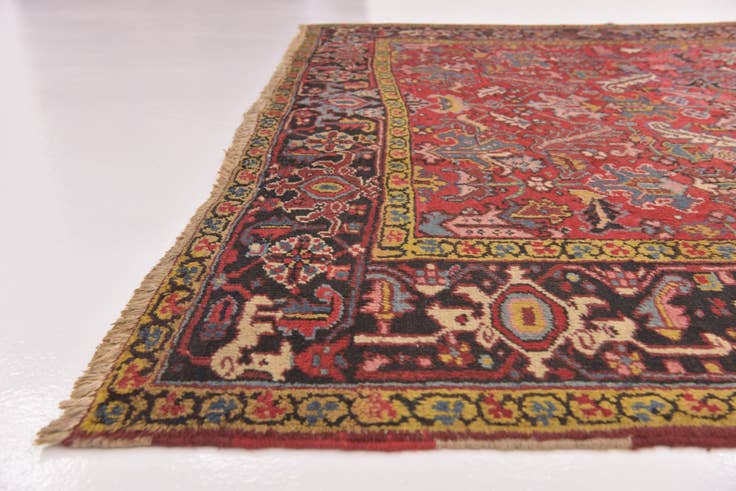 Detail image of 7' 5 x 10' 7 Hand Knotted Heriz Persian Wool Rug