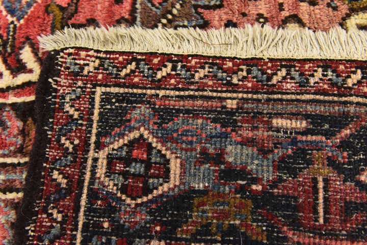 7' 7 x 10' 10 Hand Knotted Heriz Persian Wool Rug