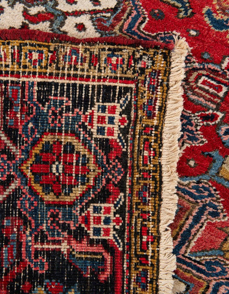 Detail image of 8' 1 x 10' 10  Hand Knotted Heriz Persian Wool Rug