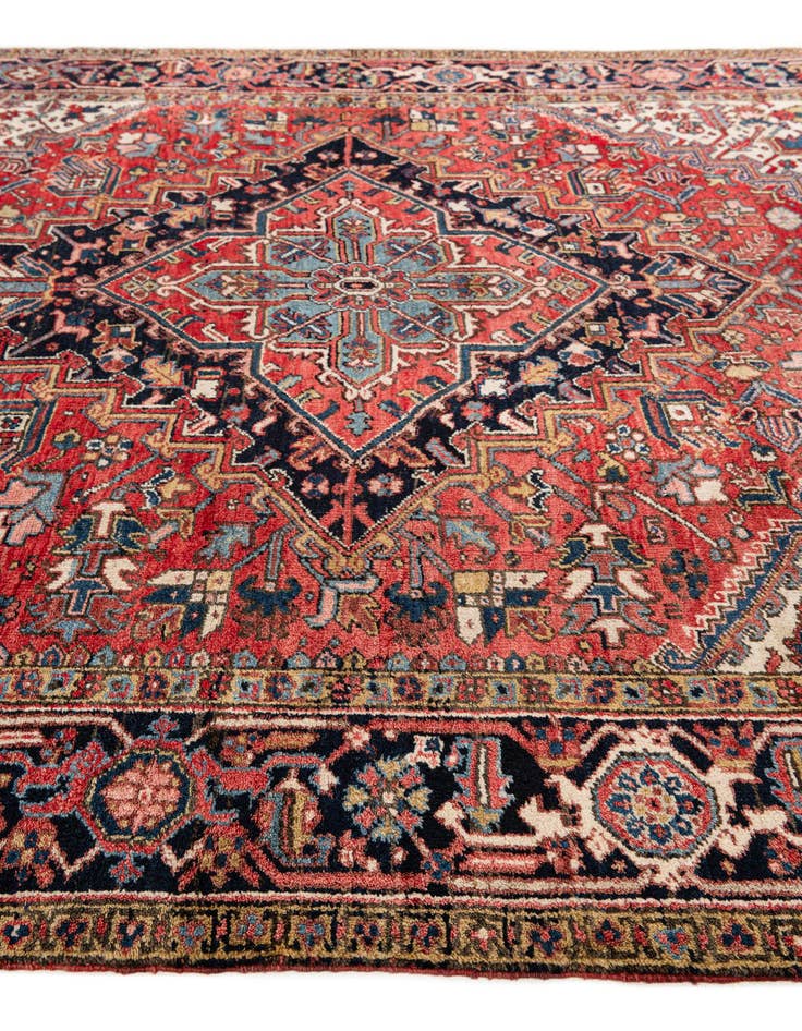 Detail image of 8' 1 x 10' 10  Hand Knotted Heriz Persian Wool Rug