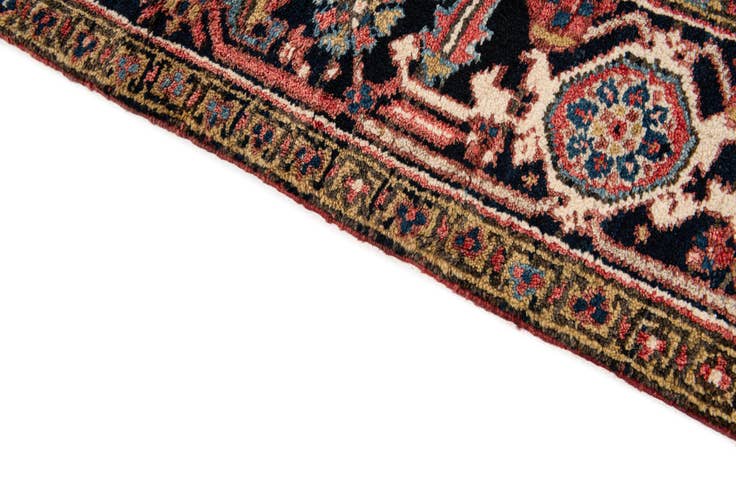 Detail image of 8' 1 x 10' 10 Hand Knotted Heriz Persian Wool Rug
