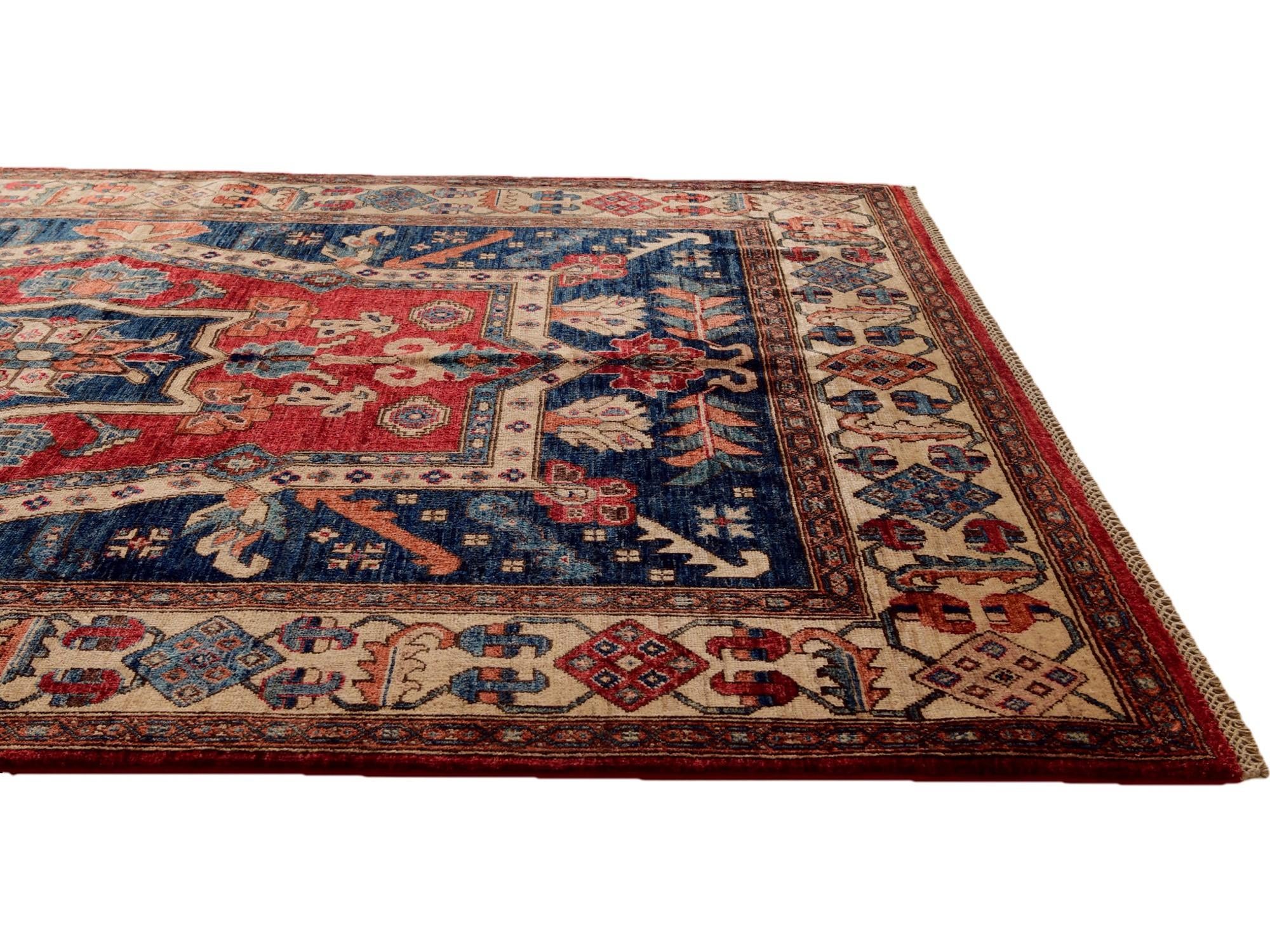 5' 9 x 8' 1 Hand Knotted Heriz Rug