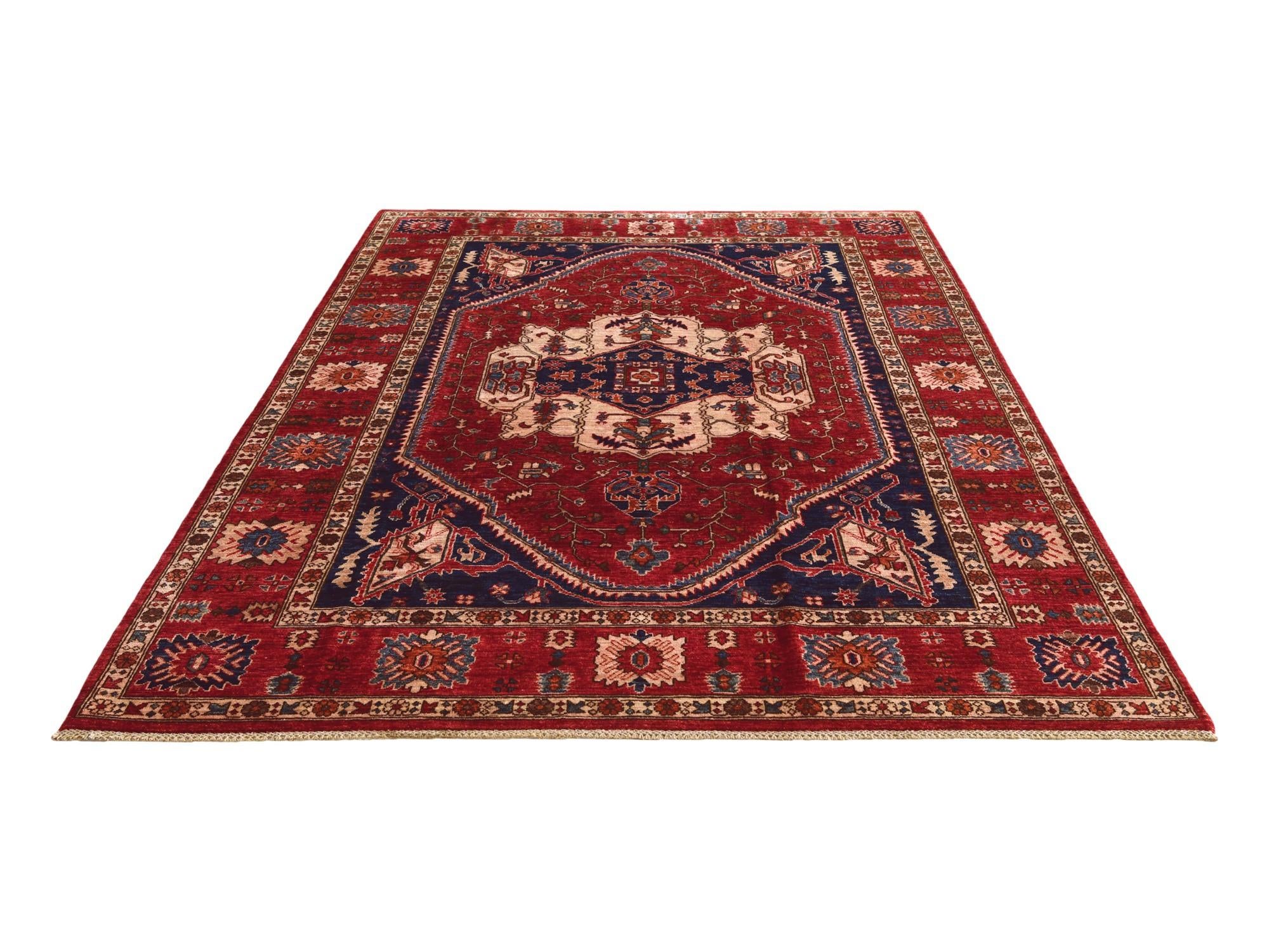6' 11 x 9' 10 Hand Knotted Heriz Rug
