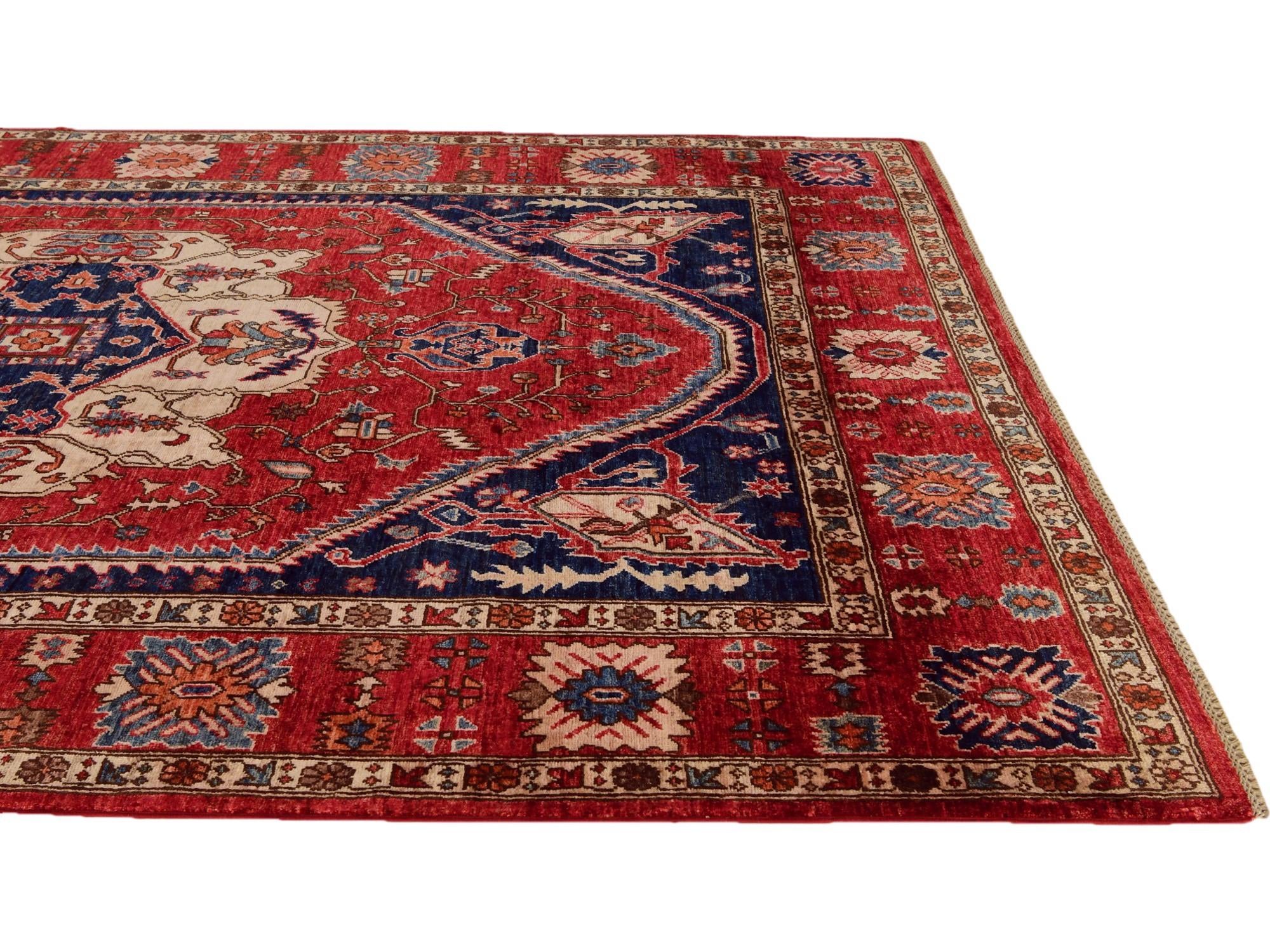 6' 11 x 9' 10 Hand Knotted Heriz Rug