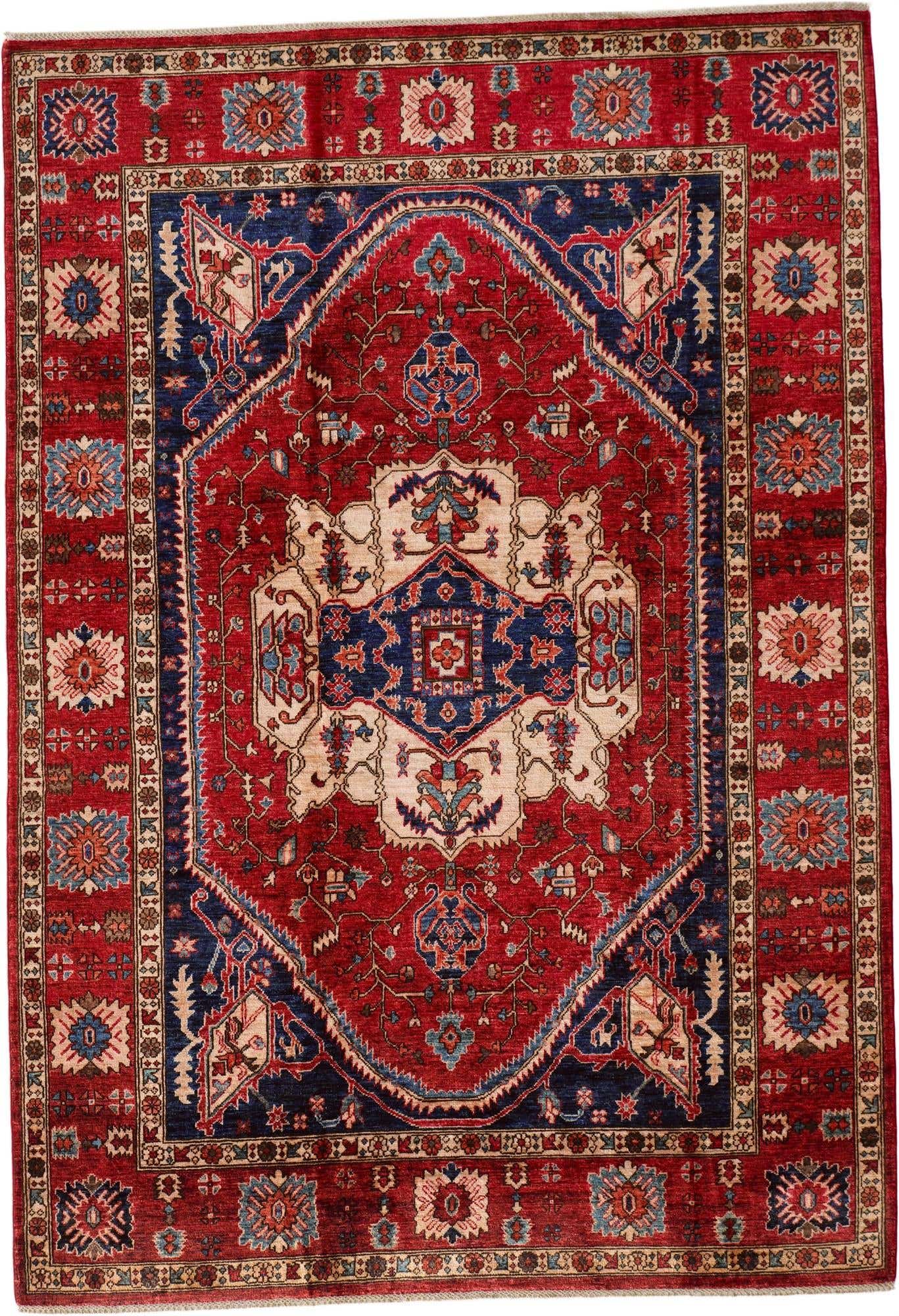 6' 11 x 9' 10 Hand Knotted Heriz Rug