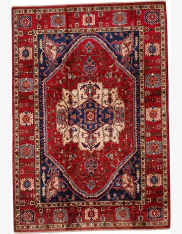 6' 11 x 9' 10 Hand Knotted Heriz Rug