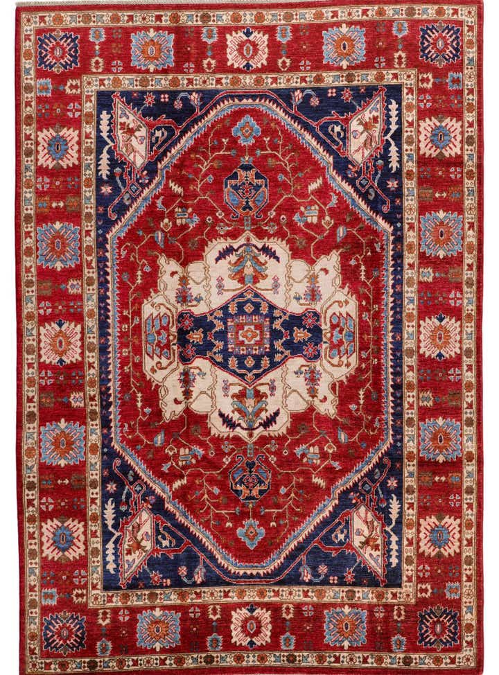 6' 10 x 9' 9 Hand Knotted Heriz Rug