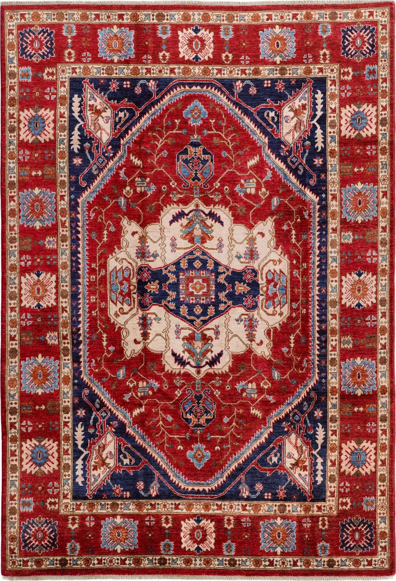 6' 10 x 9' 9 Hand Knotted Heriz Rug