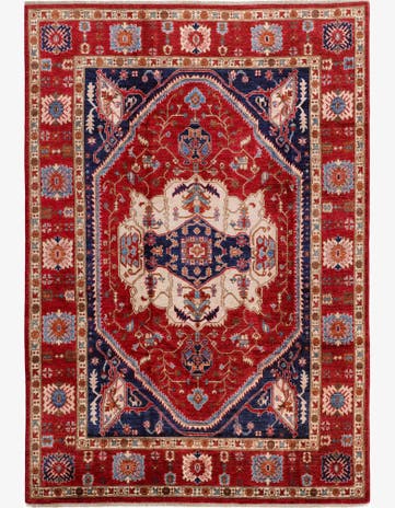 6' 10 x 9' 9 Hand Knotted Heriz Rug
