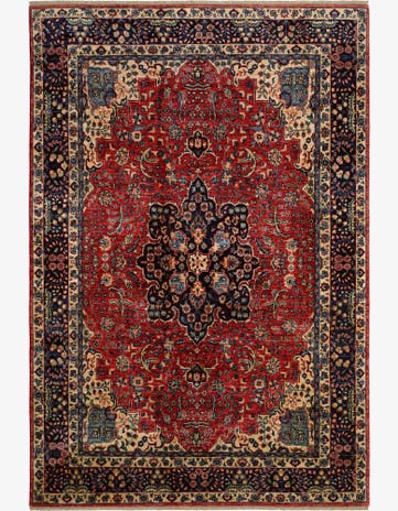 6' 6 x 9' 8 Hand Knotted Heriz Rug