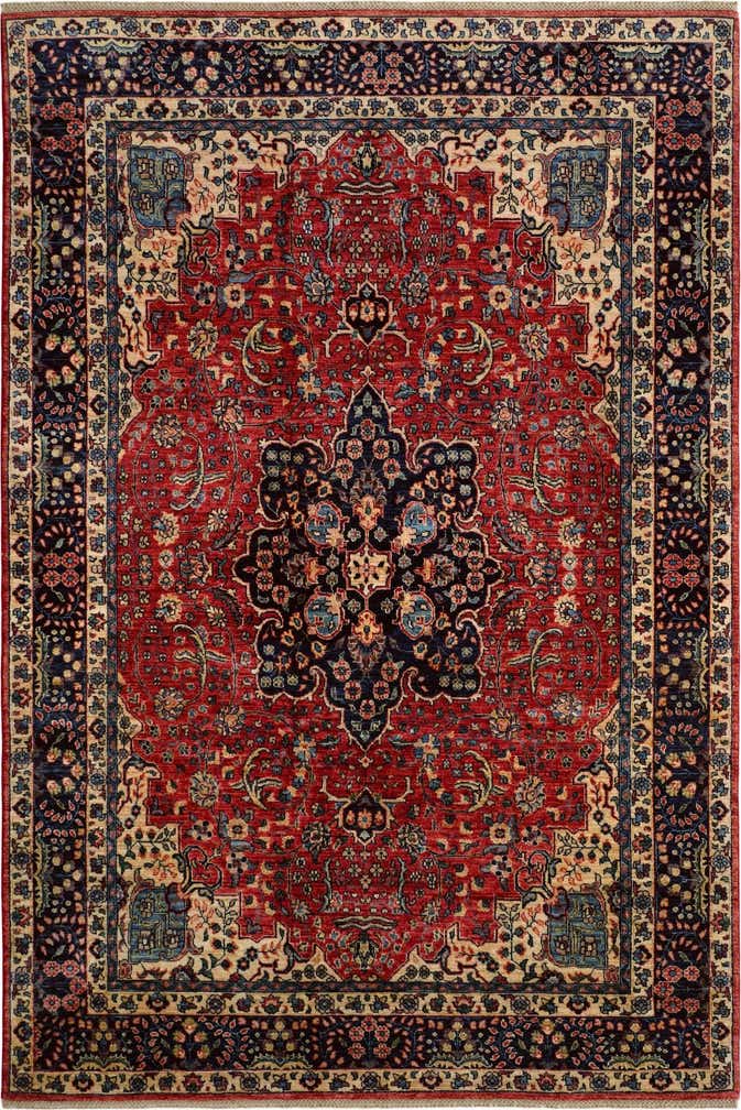 6' 6 x 9' 8 Hand Knotted Heriz Rug