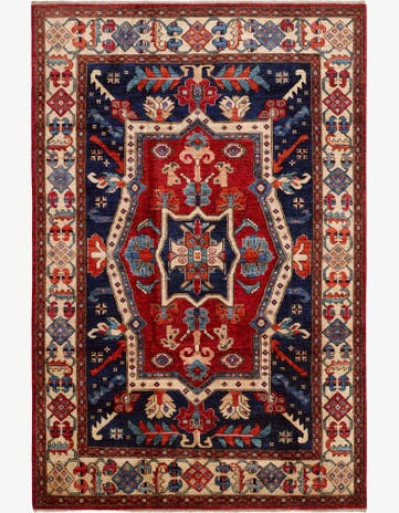 6' 9 x 10' 1 Hand Knotted Heriz Rug