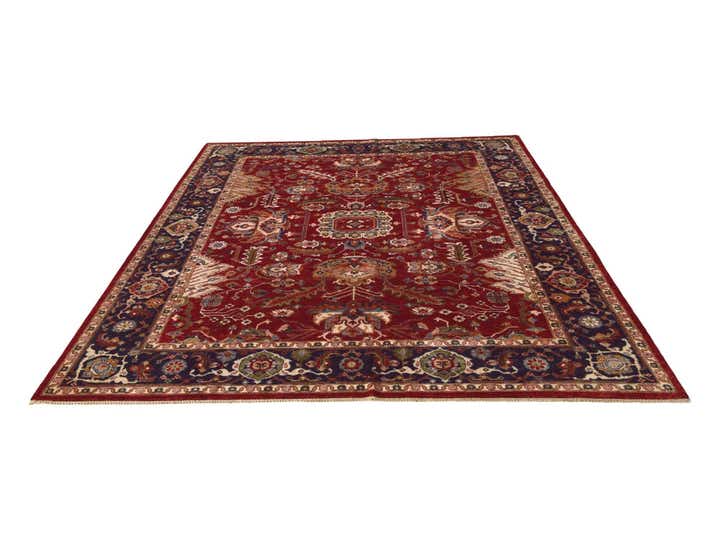 9' 1 x 11' 8 Hand Knotted Heriz Rug