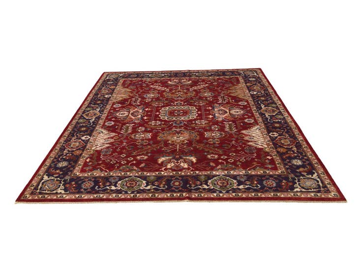 Detail image of 9' 1 x 11' 8 Hand Knotted Heriz Rug