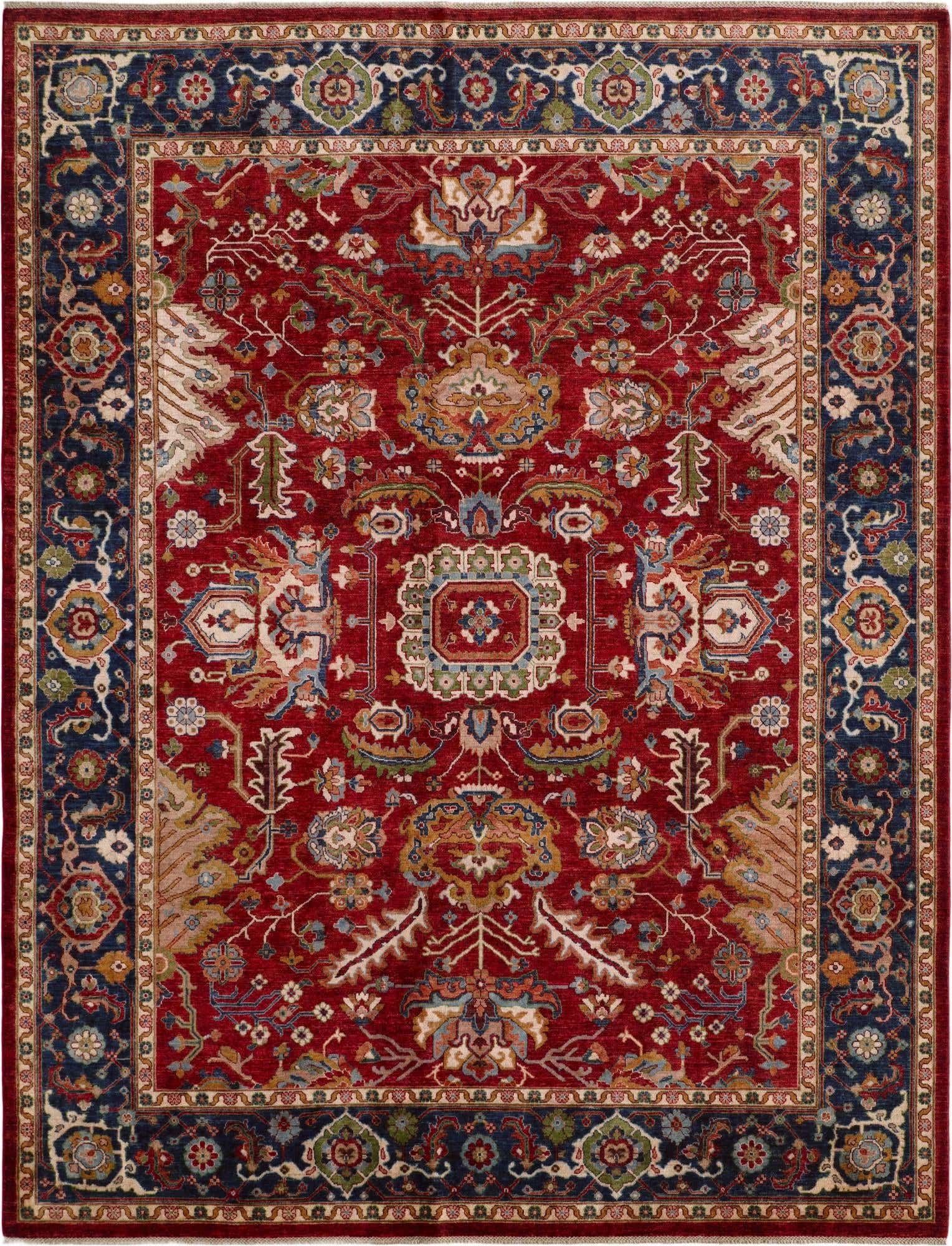 9' 1 x 11' 8 Hand Knotted Heriz Rug