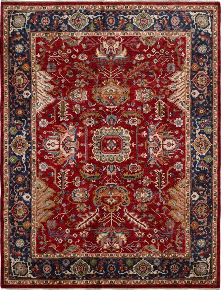 9' 1 x 11' 8 Hand Knotted Heriz Rug