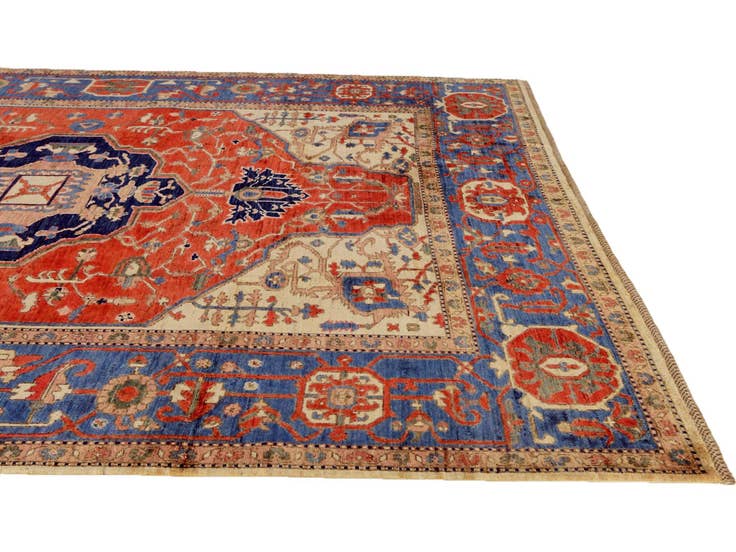 Detail image of 8' x 9' 11 Hand Knotted Heriz Rug