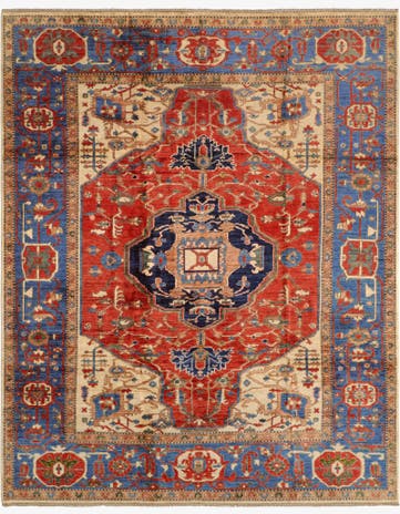 8' x 9' 11 Hand Knotted Heriz Rug