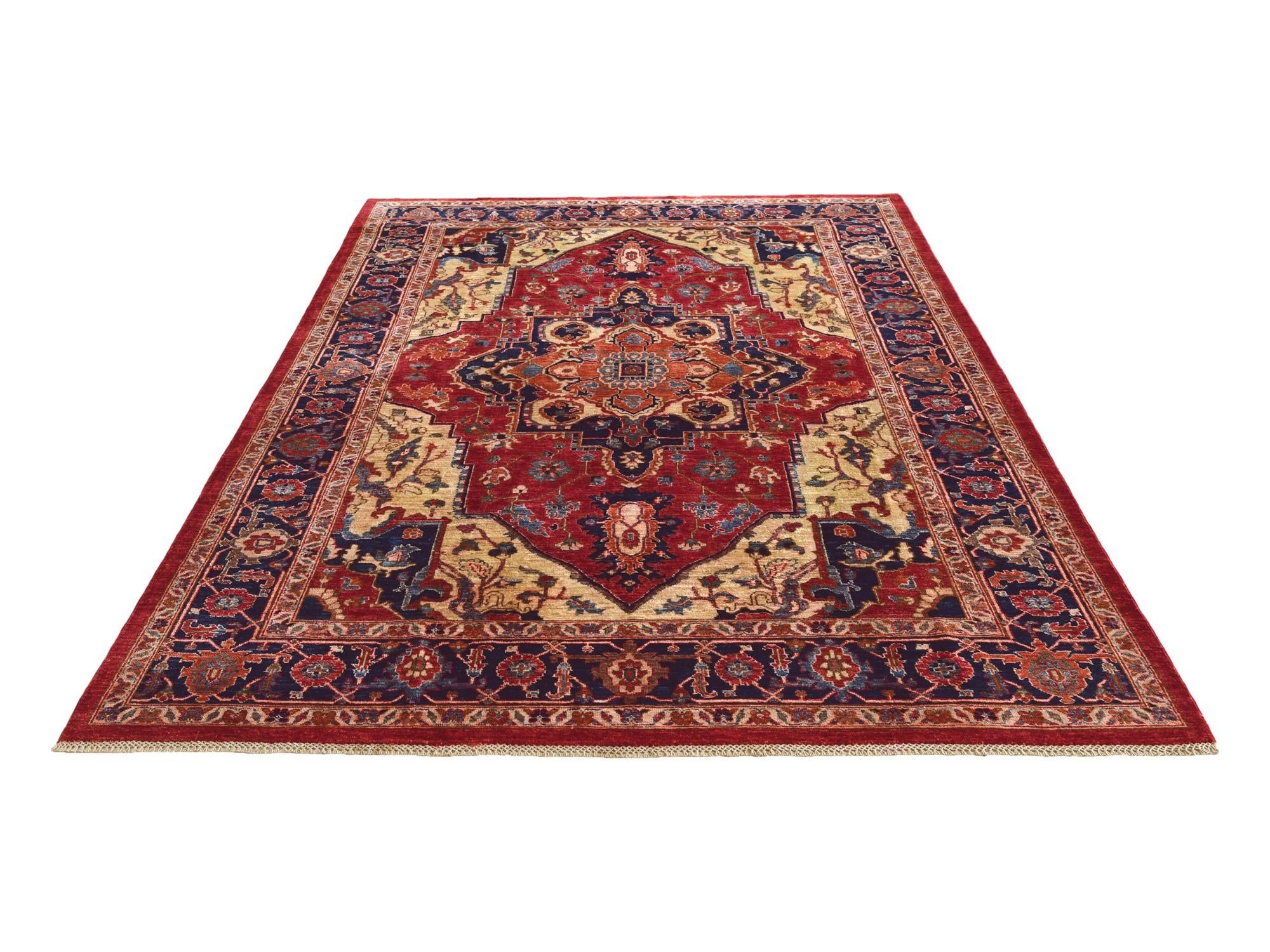 6' 9 x 9' 7 Hand Knotted Heriz Rug