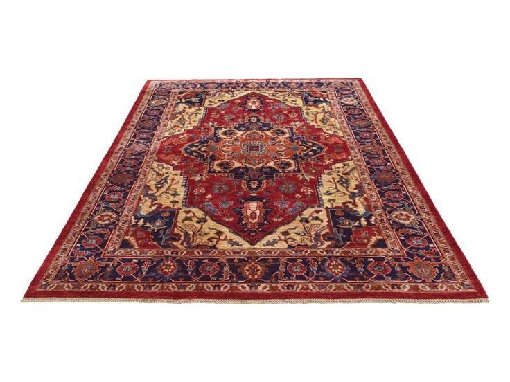 Detail image of 6' 9 x 9' 7 Hand Knotted Heriz Rug