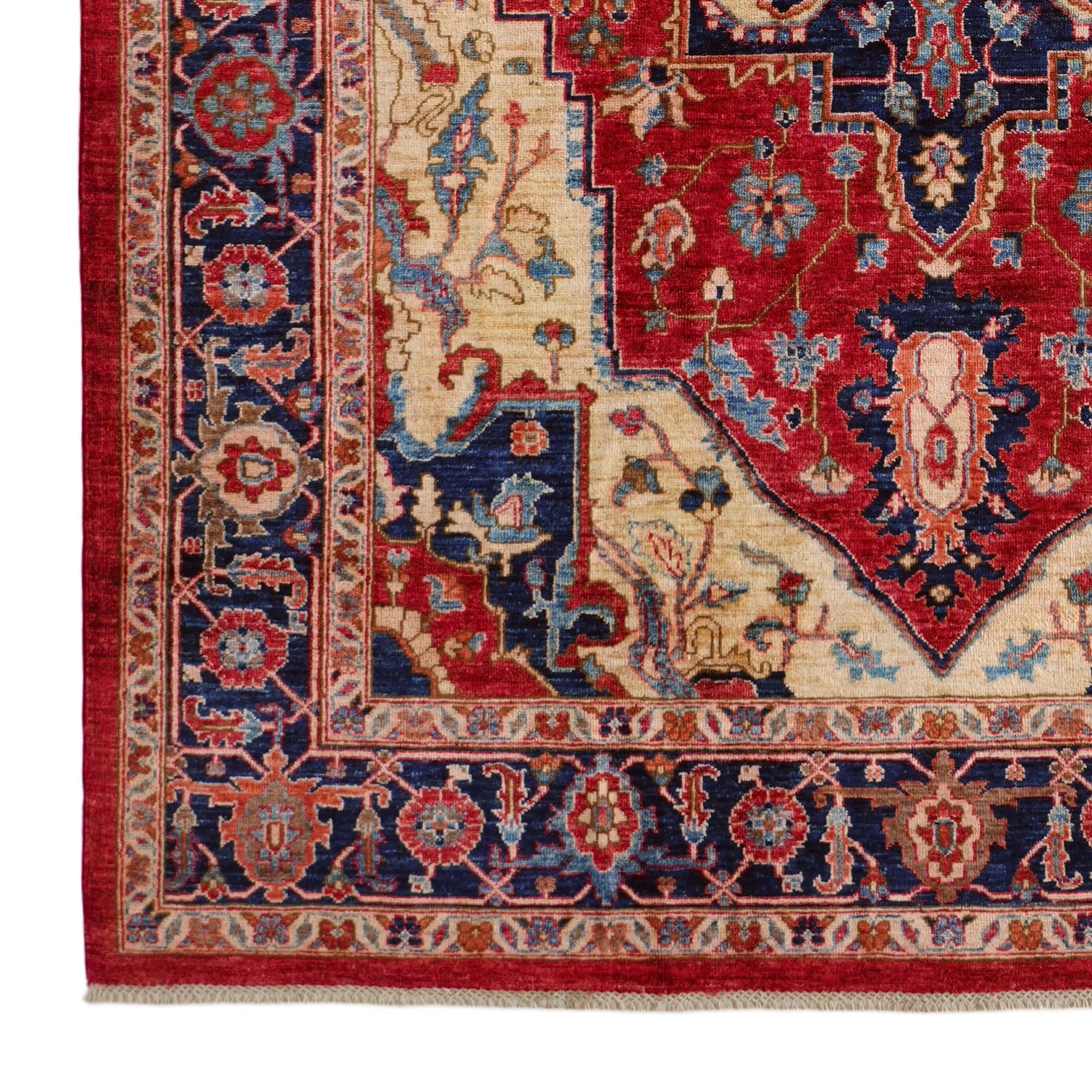 6' 9 x 9' 7 Hand Knotted Heriz Rug
