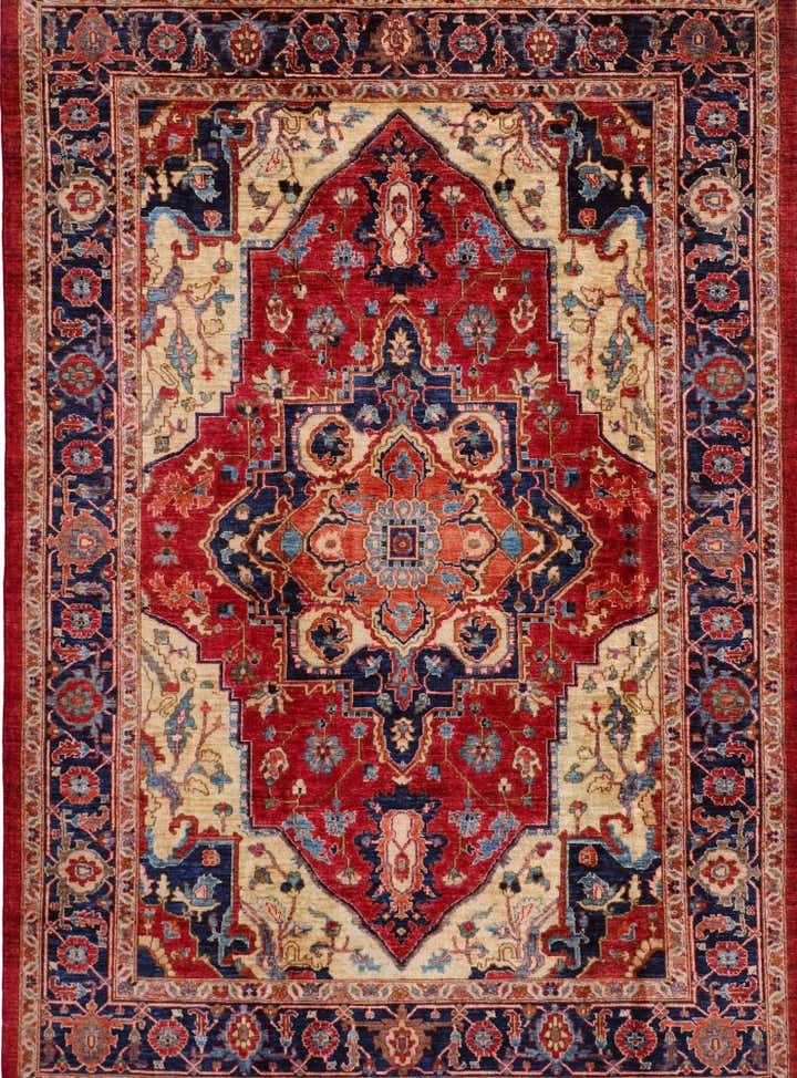 6' 9 x 9' 7 Hand Knotted Heriz Rug