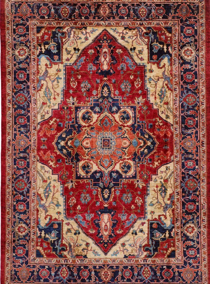 Detail image of 6' 9 x 9' 7 Hand Knotted Heriz Rug
