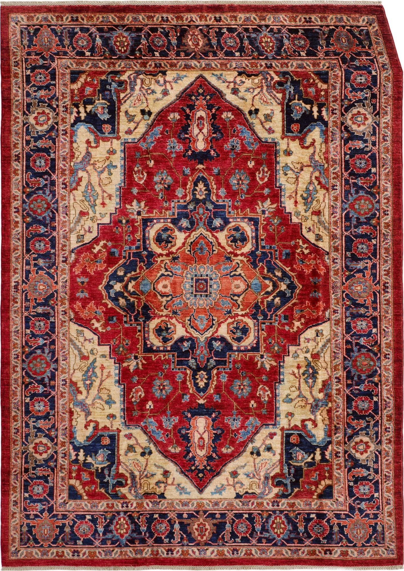 6' 9 x 9' 7 Hand Knotted Heriz Rug