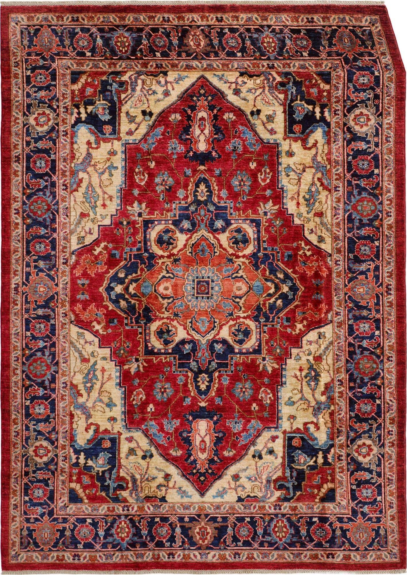 6' 9 x 9' 7 Hand Knotted Heriz Rug