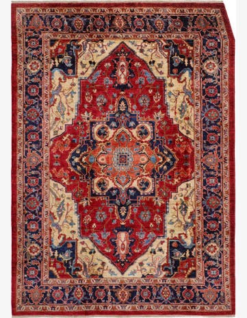 6' 9 x 9' 7 Hand Knotted Heriz Rug