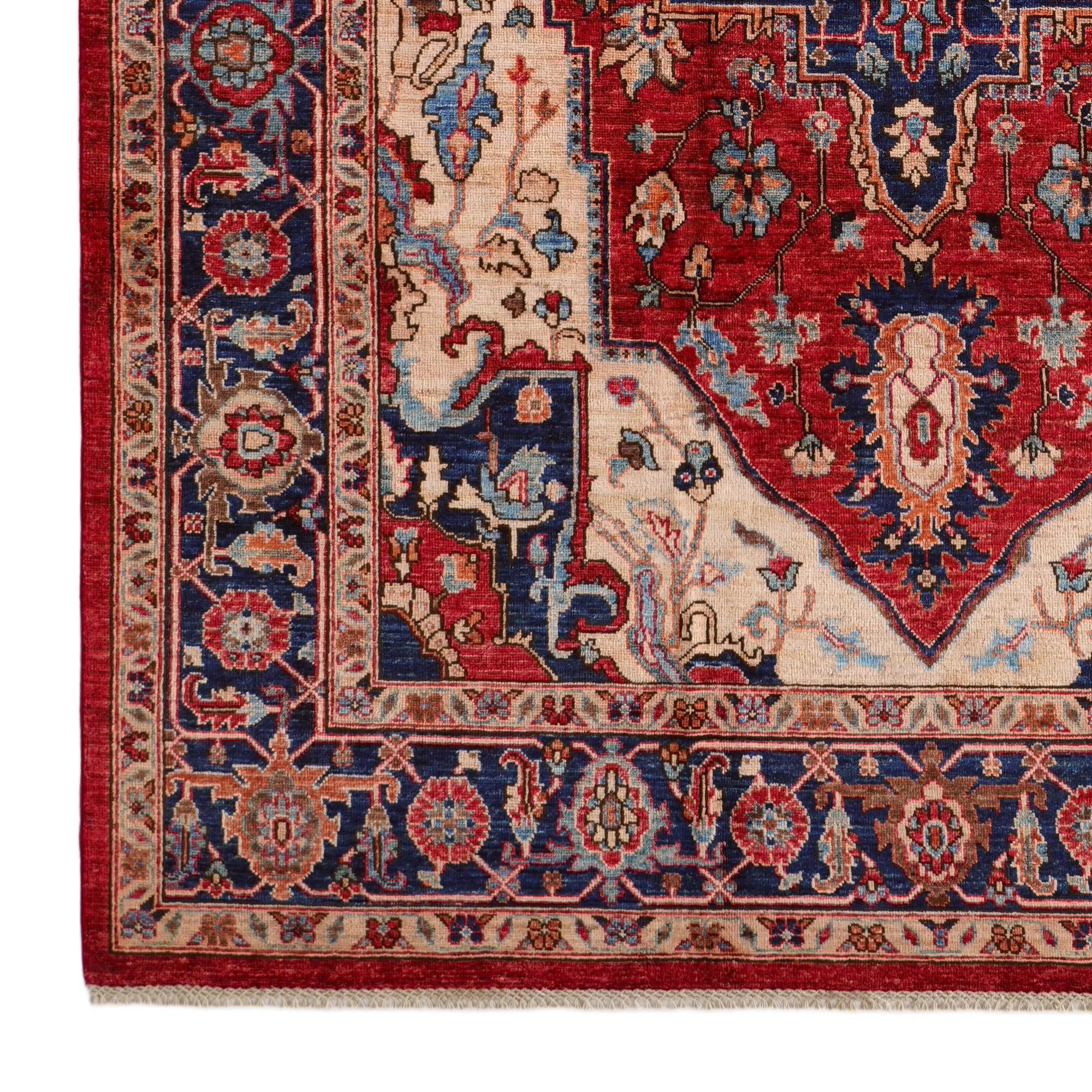 6' 9 x 9' 11 Hand Knotted Heriz Rug