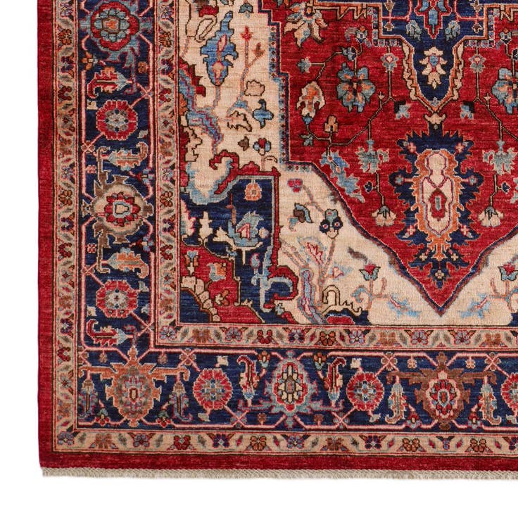 Detail image of 6' 9 x 9' 11 Hand Knotted Heriz Rug