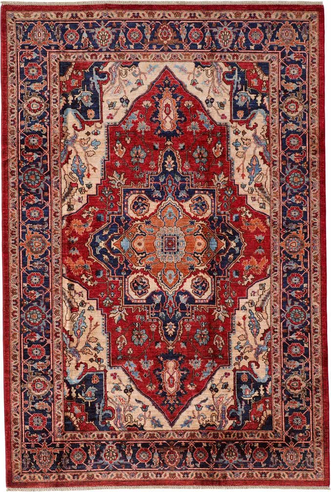 6' 9 x 9' 11 Hand Knotted Heriz Rug