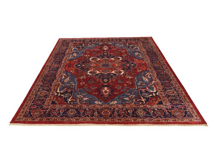 6' 11 x 9' 10 Hand Knotted Heriz Rug
