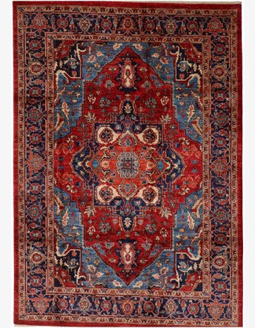 6' 11 x 9' 10 Hand Knotted Heriz Rug